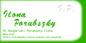 ilona porubszky business card